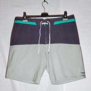 Billabong Board Shorts Gray and Teal